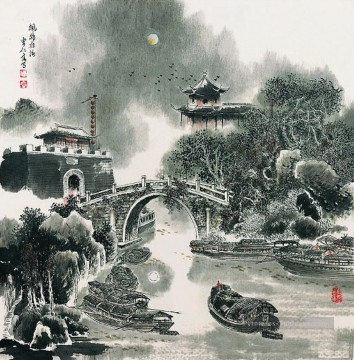 Art traditionnelle chinoise œuvres - Cao renrong Suzhou Park et le traditionnel
